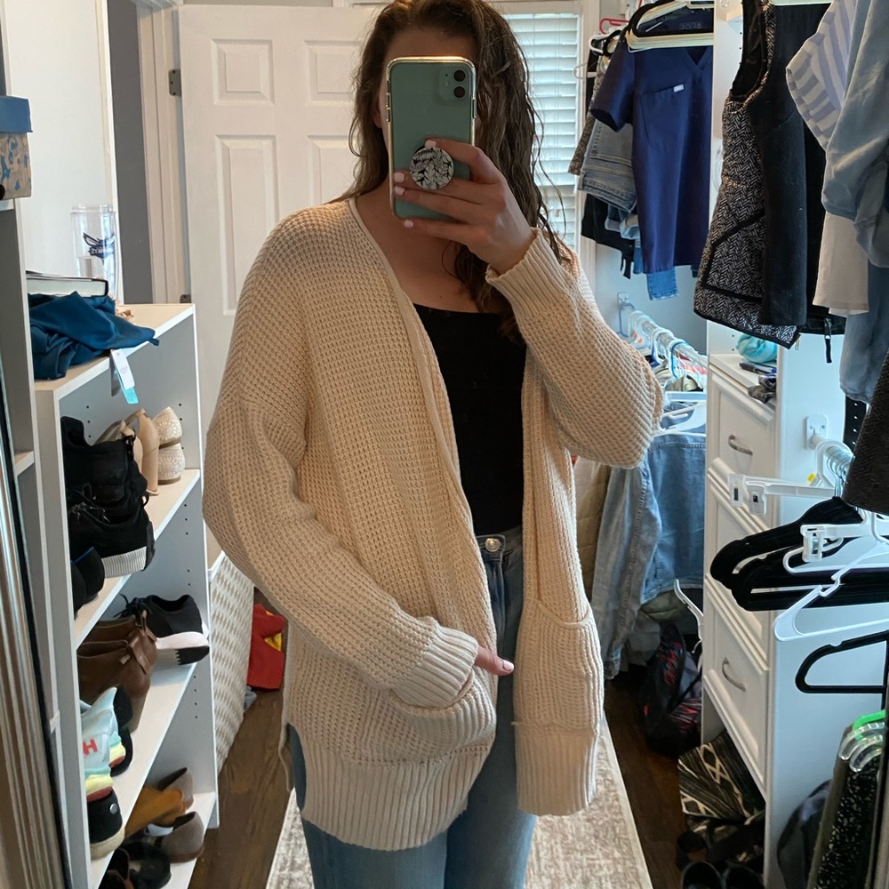 Oversized oatmeal cardigan